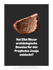 Hat Eilat Mazar archäologische Beweise für den Propheten Jesaja entdeckt?