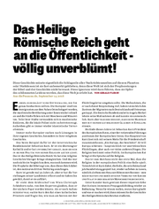 Das Heilige Römische Reich geht an die Öffentlichkeit - völlig unverblümt!