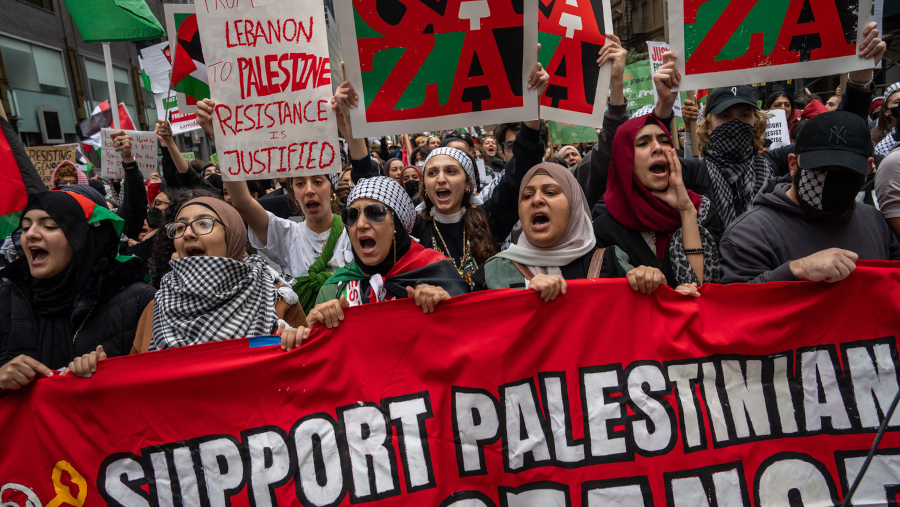 Demonstranten in aller Welt unterstützen Hamas-Angriff