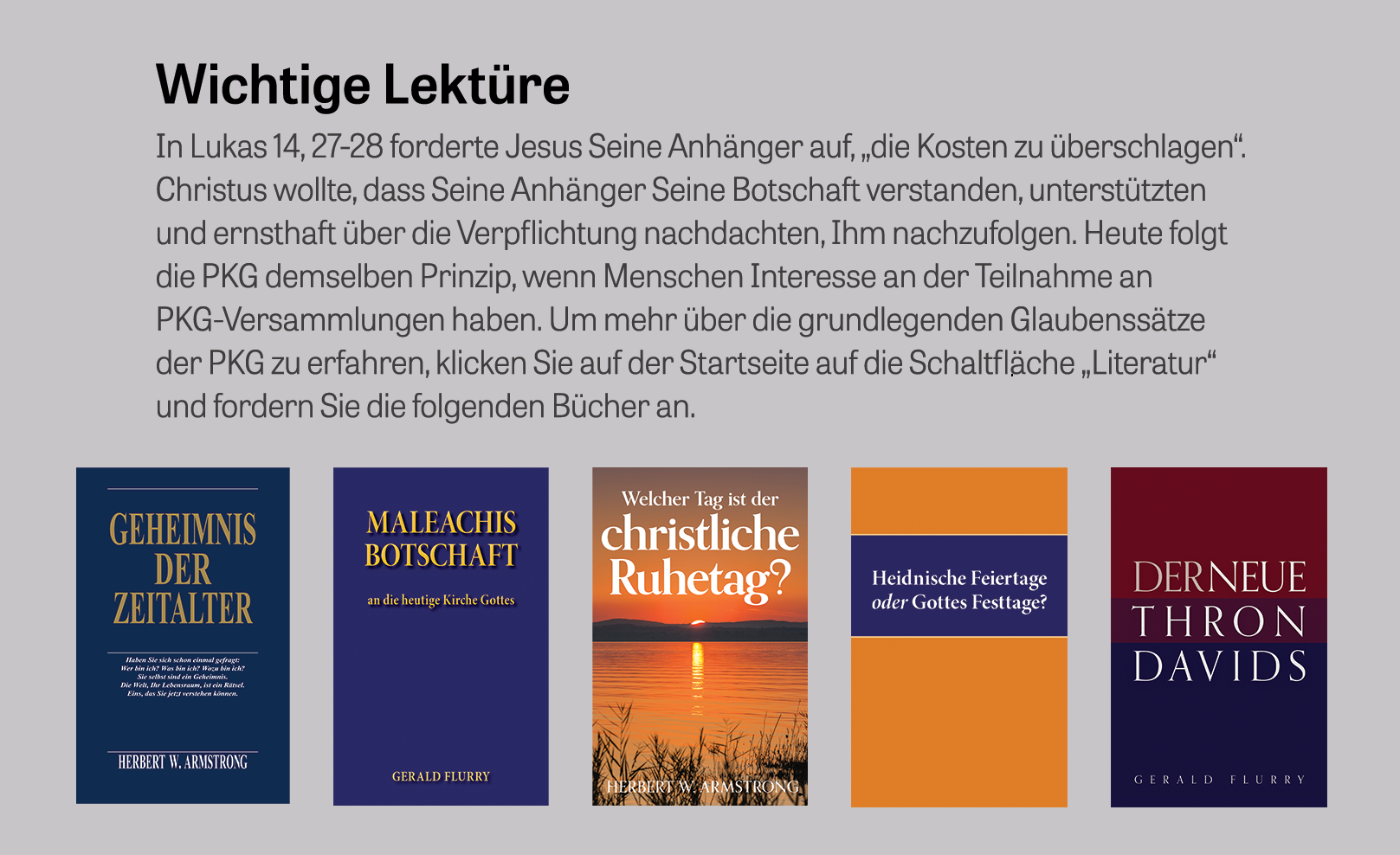 Important Reading Ad DE