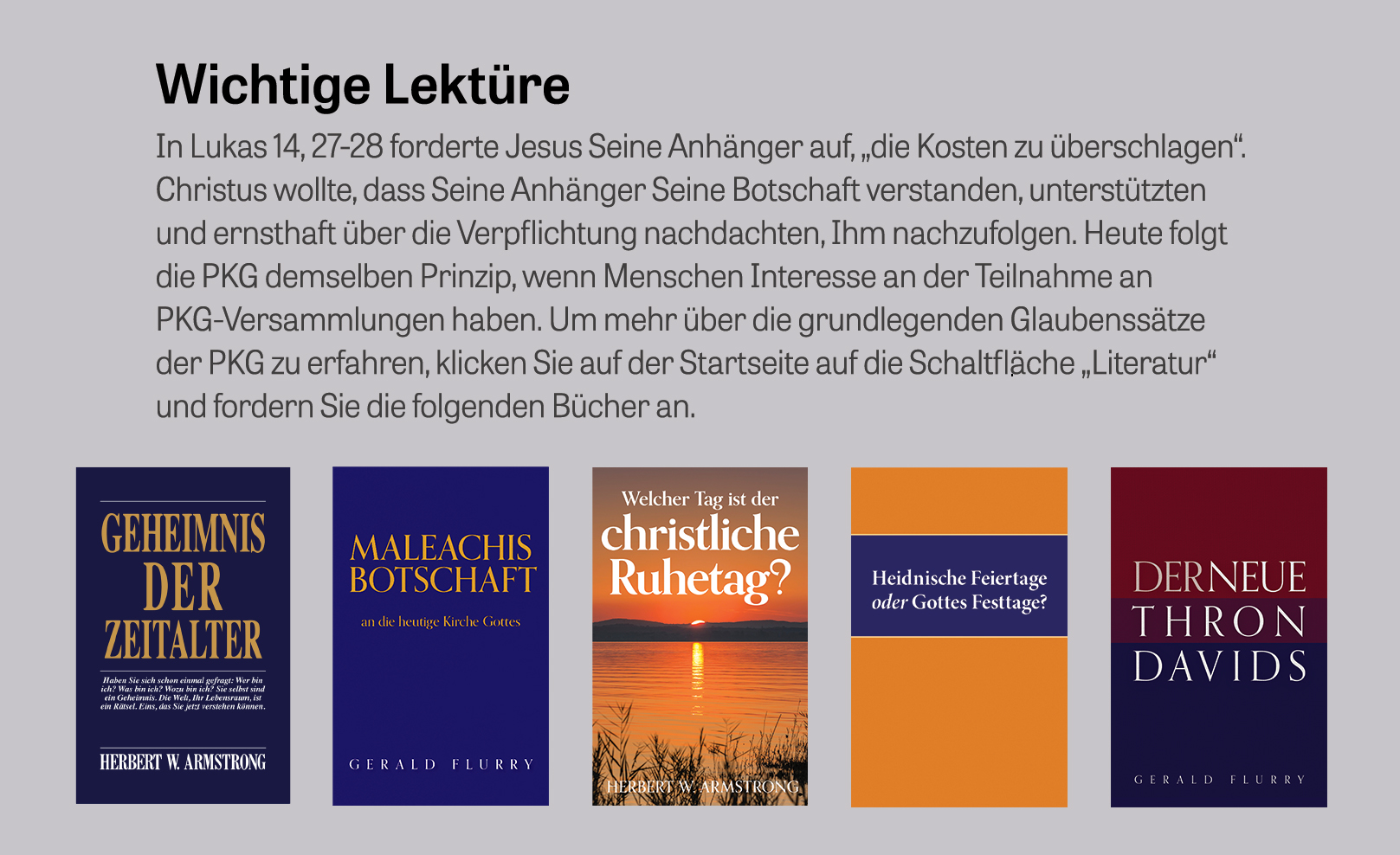 Important Reading Ad DE