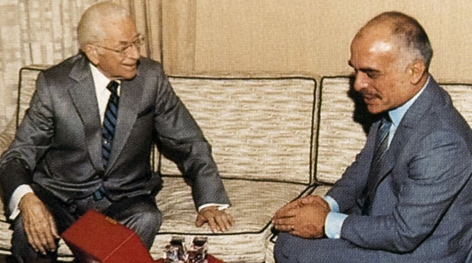 Herr Armstrong trifft König Hussein von Jordanien