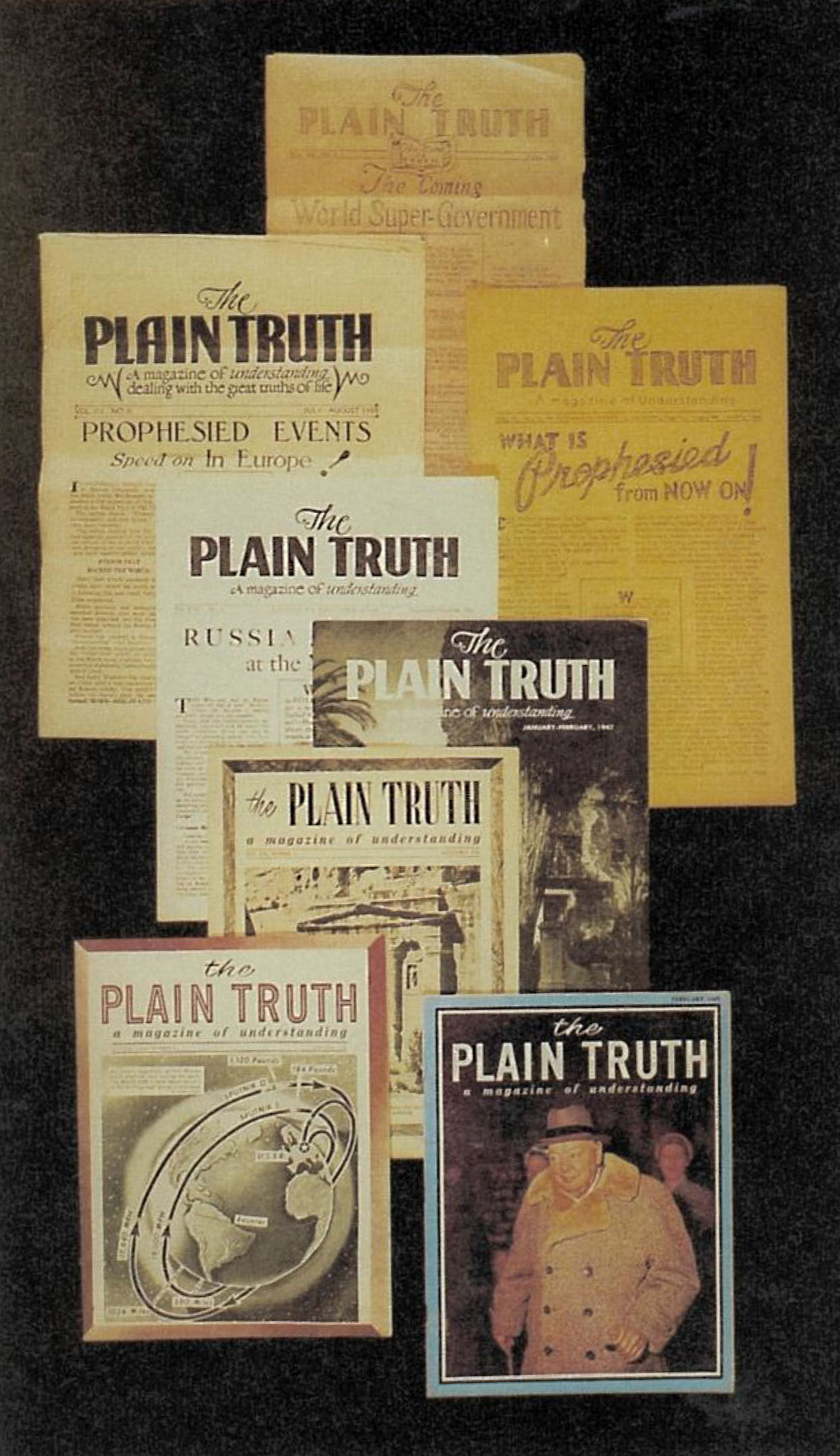 Die Nachrichtenzeitschrift Plain Truth reift über einen Zeitraum von 30 Jahren
